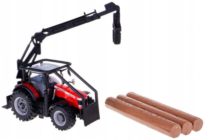 Produktbild Bburago 18/31671 Massey Ferguson 8740S tractor Official scale 1:32 metallic red with drive, loader a