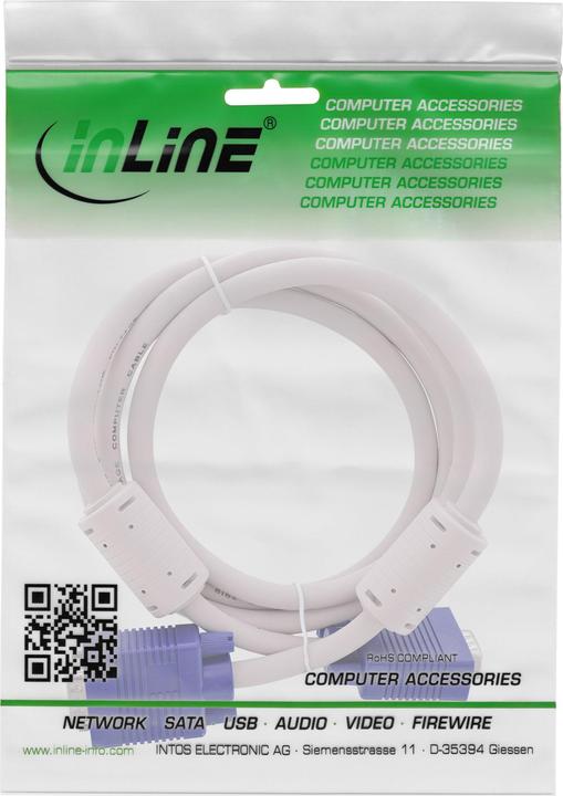 Immagine prodotto InLine Cavo D-Sub (VGA) - D-Sub (VGA) 1m blu (17702) (1 m, VGA)
