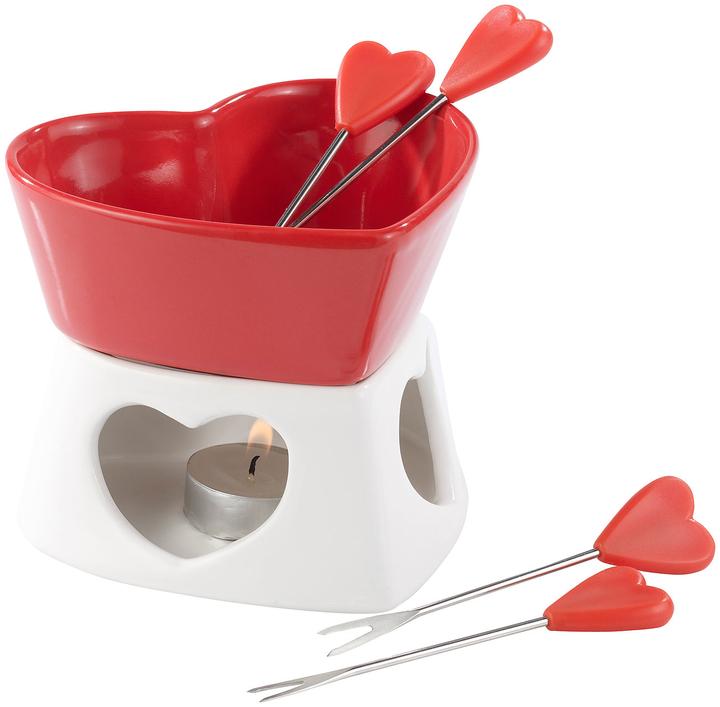 Image du produit Rosenstein & Söhne Fondue au chocolat en forme de coeur (Fondue au chocolat)
