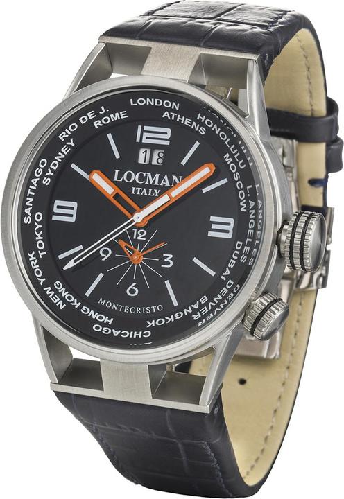 Image du produit Locman Italie Montre Montecristo World Dual Time 44 mm Ref. 0508 (Montre analogique, 44 mm)