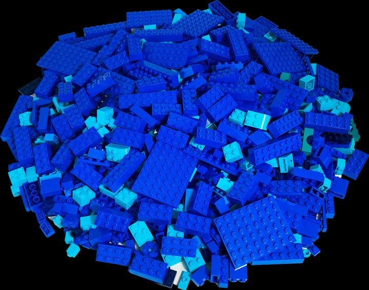 Image du produit LEGO Briques Bleu mélangé - 200 pièces - Blue bricks mix - NOUVEAU (LEGO Accessoires)
