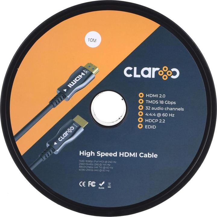 Immagine prodotto Claro CAVO HDMI FIBRA OTTICA AOC 2.0 4K 10M - Cavo - Digitale/Display/Video (10 m, HDMI)