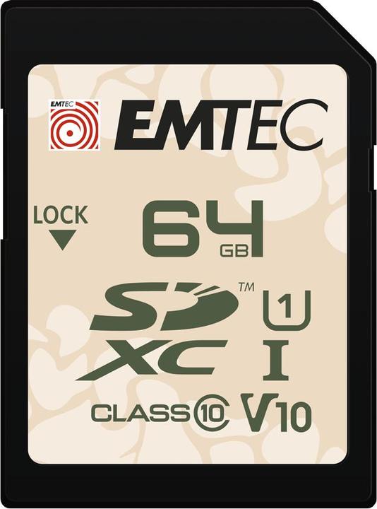Emtec SD 64GB UHS-I U1 V10 Outdoor (64 GB, SDXC, U1, UHS-I)