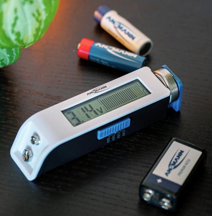 Image du produit Ansmann Testeur de batterie universel Écran LCD, barre de mesure, pour batterie/piles