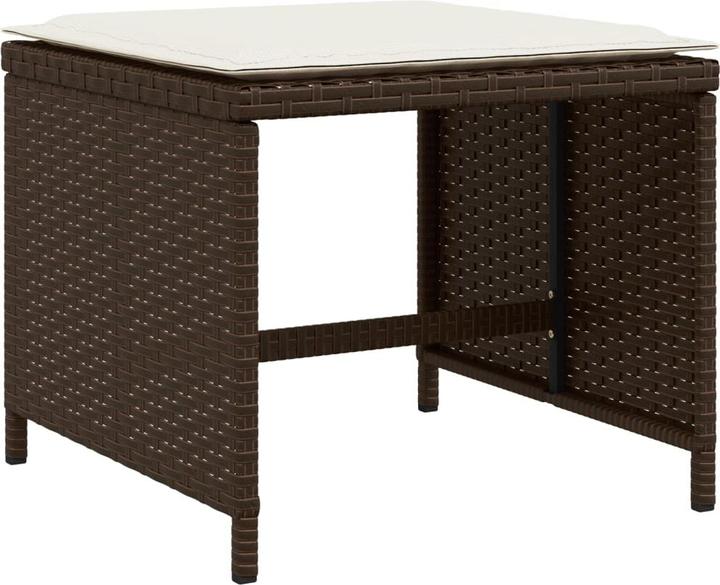 Actual product image VidaXL Garden furniture dining set garden set seating group 11-piece brown poly rattan (165 cm)