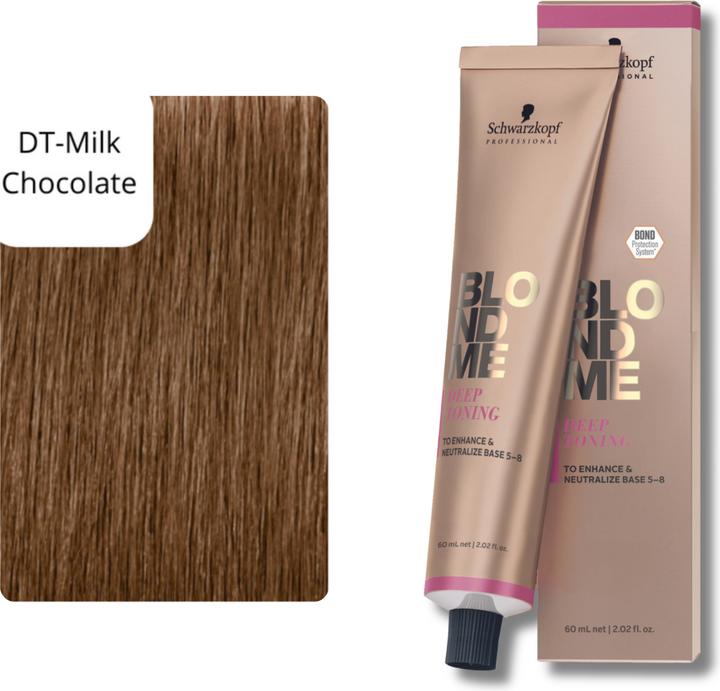 Actual product image Schwarzkopf Blondme - Deep Toning Milk Chocolate (DT-Milk Chocolate)