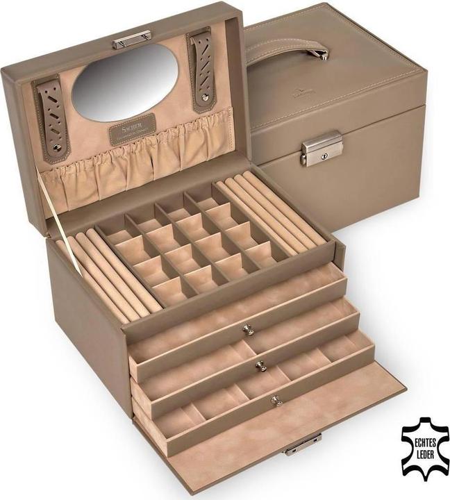 Produktbild Sacher 77.107.565943 - Schmuckkasten Lena nature taupe Leder