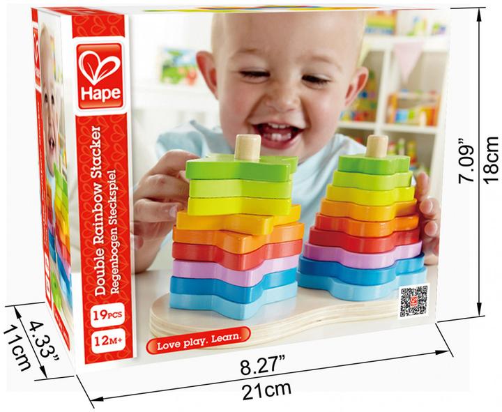 Produktbild Hape Regenbogen-Steckspiel 19tlg. FSC