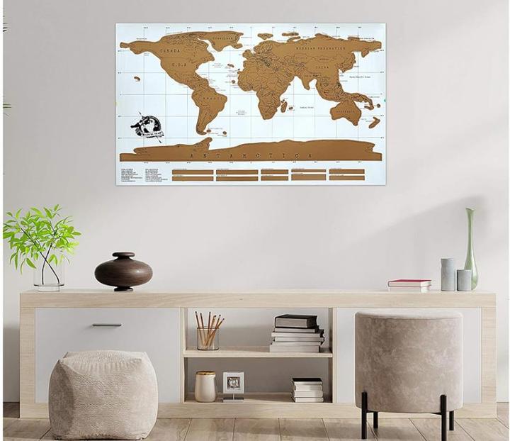 Immagine prodotto TOP Mappa del mondo da grattare (52 x 88 cm)