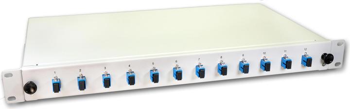 Lightwin FO splice box, 12 fibers, 12x SC singlemode, 9/125µm OS2 G657.A1 pigtail splice boxes (Splice box)