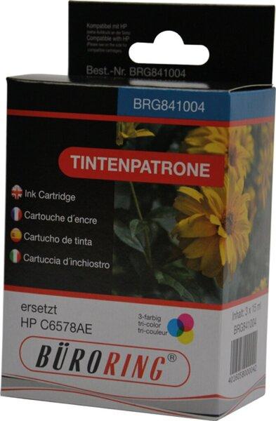 Image du produit Büroring Tintenpatrone, ersetzt HP C6578AE, 3-farbig, 3 x ca. 705 Seiten, C/M/Y