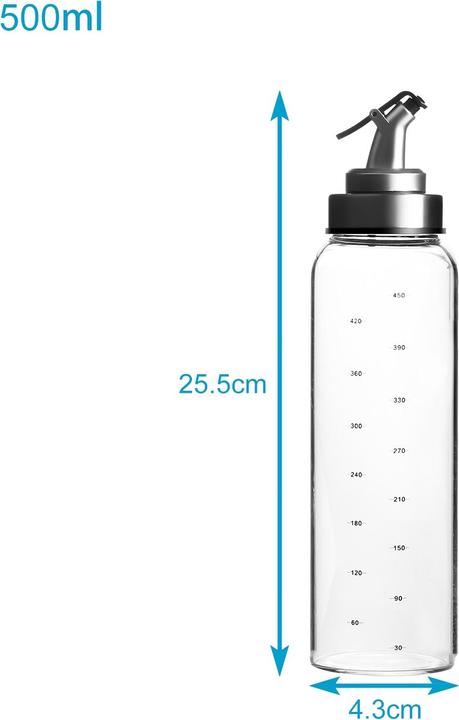 Image du produit Intirilife Set de 2 bouteilles de vinaigre et d'huile (450 ml)