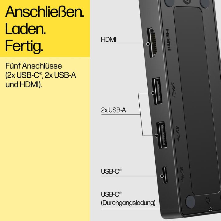 Actual product image HP USB-C Travel Hub G3 EMEA-INTL English (USB-C, 5 Ports)