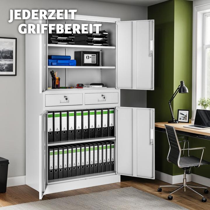 Produktbild tectake Aktenschrank (90 x 40 x 180 cm)