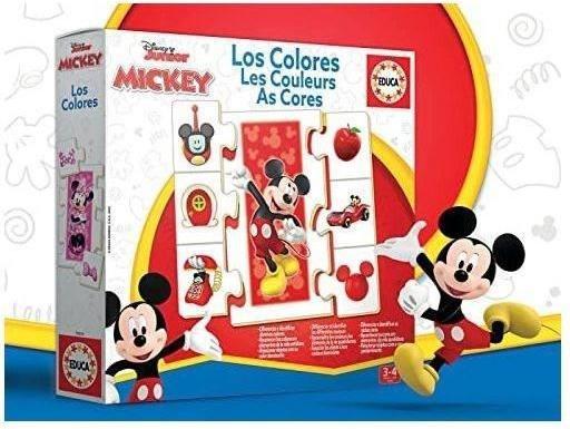 Image du produit Educa 19329 Puzzle éducatif Apprendre les couleurs avec Mickey de 3 ans et plus (Portugais, Français)