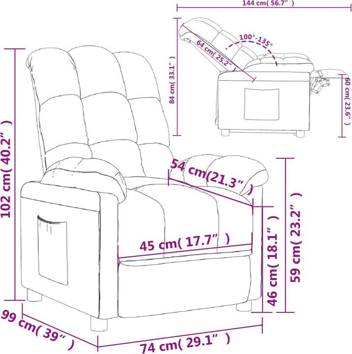 Actual product image VidaXL Recliner