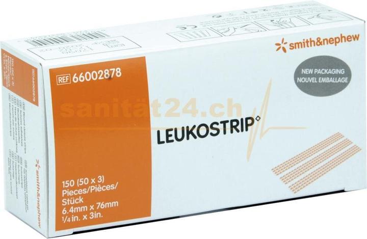 Produktbild Smith & nephew LEUKOSTRIP Wundnahtstreifen 6,4 cm x 7,6 cm steril, 30 St. Pflaster (30 x)