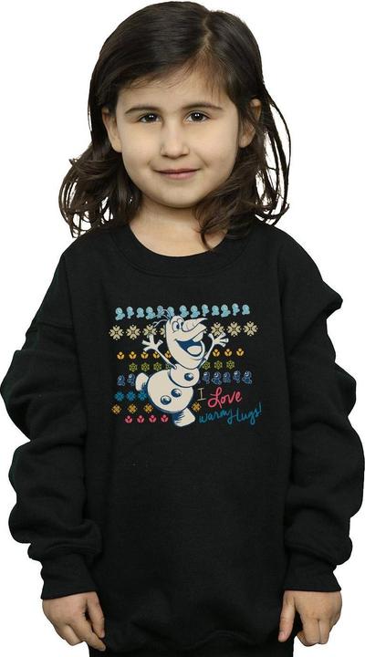 Actual product image Disney Girls Frozen I Love Warm Hugs Sweatshirt (140, 146)