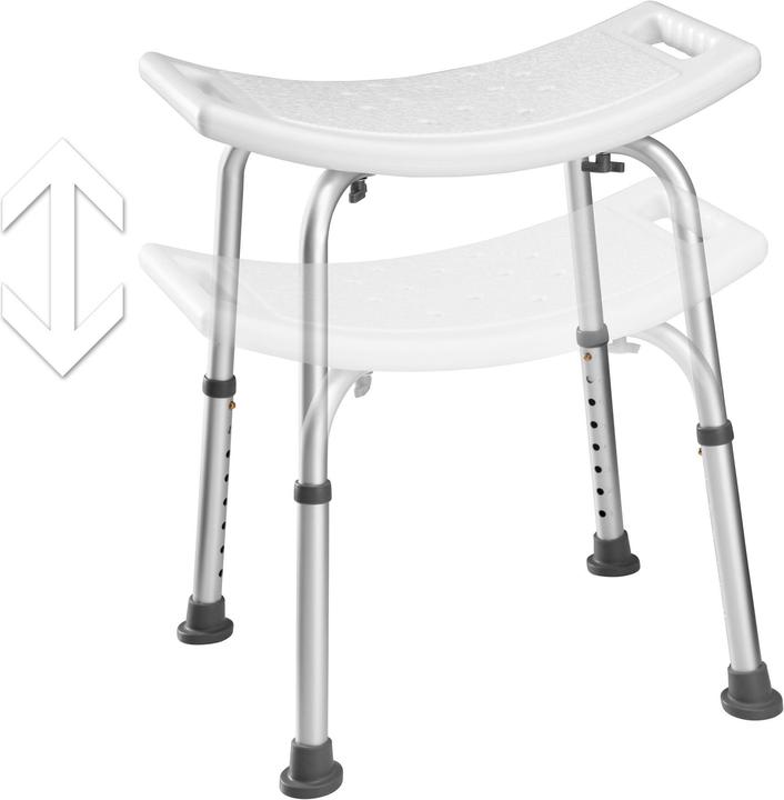 tectake Shower Stool Rectangular (120 kg)