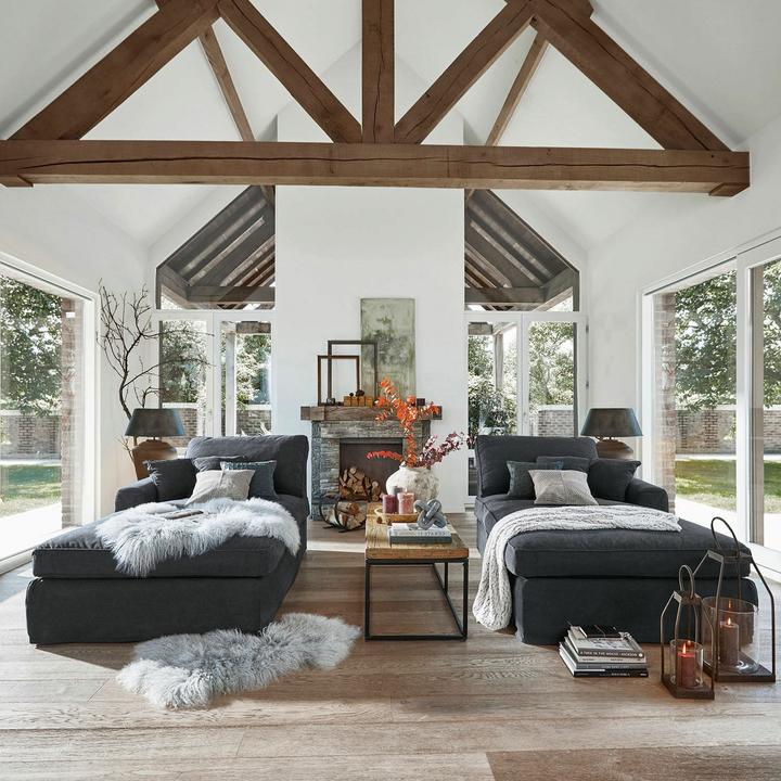 Produktbild Loberon Chaiselongue Seaford dunkelgrau (1-Sitzer)