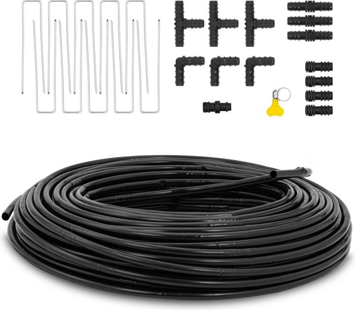 Image du produit Hillvert Tuyau goutte à goutte - 100 m - nombreux connecteurs (Tuyau d'égouttage + tube d'égouttage)