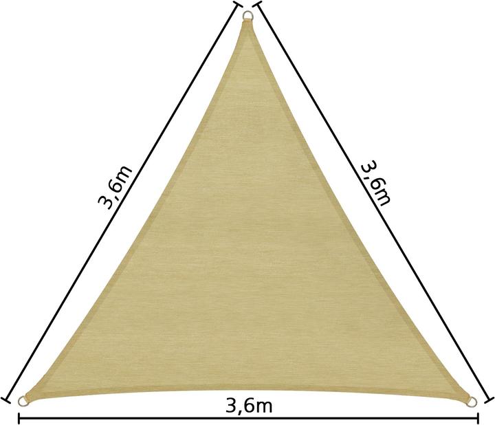 Produktbild tectake Sonnensegel (360 x 360 x 360 cm)