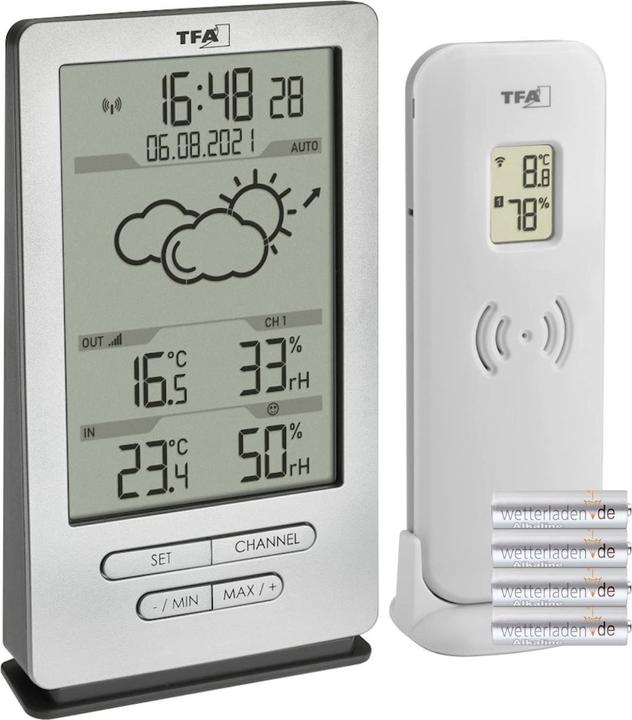 TFA Funk-Wetterstation Xena 35.1162 mit Wettervorhersage, Funkuhr und Aussensensor