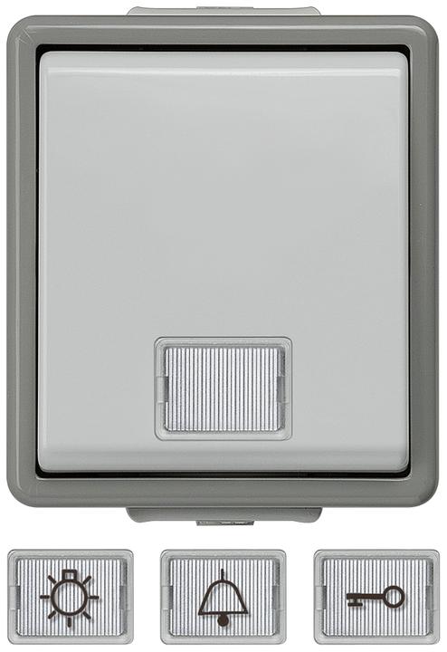 Siemens Pushbutton 10A 250V, 66X75mm With White