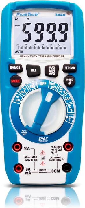 Immagine prodotto Peaktech P 3444 Multimetro digitale a vero RMS (CAT IV 600V, CAT III 1000V)