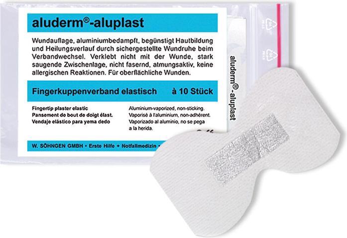 Produktbild Aluderm ® Wundpflaster aluplast 4,3 x 7,2 cm (B x L) Polyestervlies aluminiumbedampft weiss 10 St./Pack. (10 x)