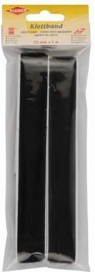 Actual product image Kleiber Velcro tape, self-adhesive, black (25 mm)