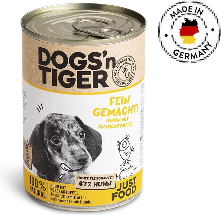 Immagine prodotto Dogs'n Tiger Cibo umido finemente preparato 400g (Cucciolo + gattino, 1 pz., 400 g)