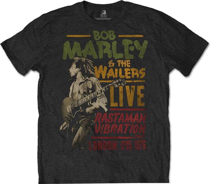 Immagine prodotto Bob Marley Maglietta da adulto in cotone Rastaman Vibration Tour 1976 (M)