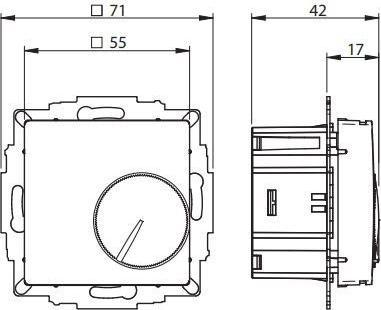 Actual product image Eberle Controls Eberle UTE 1002-RAL9016-G-55 Flush-mounted room thermostat 5 to 30°C