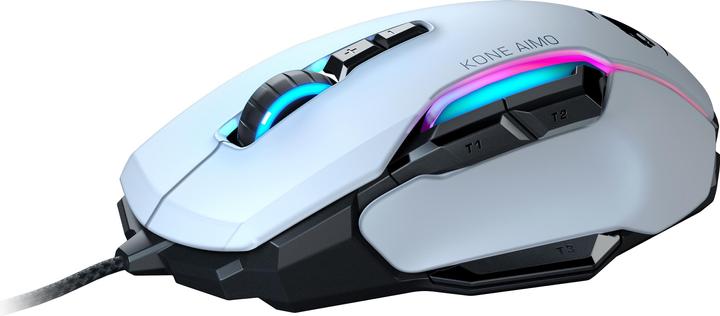 Produktbild Roccat Gaming Kone AIMO Remastered, RGB, 16.000 dpi, Weiss (Kabelgebunden)