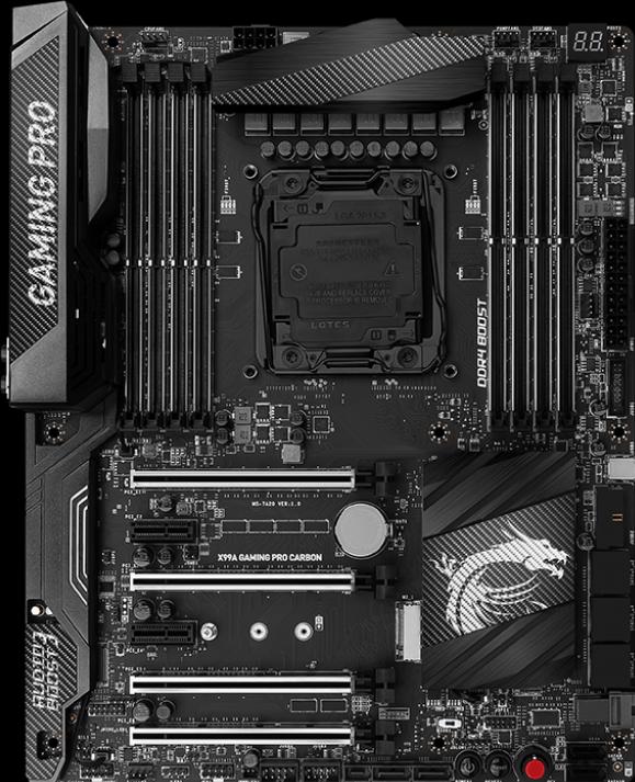 Image du produit MSI X99a Gaming Pro Carbone (LGA 2011-v3, Intel X99, ATX)