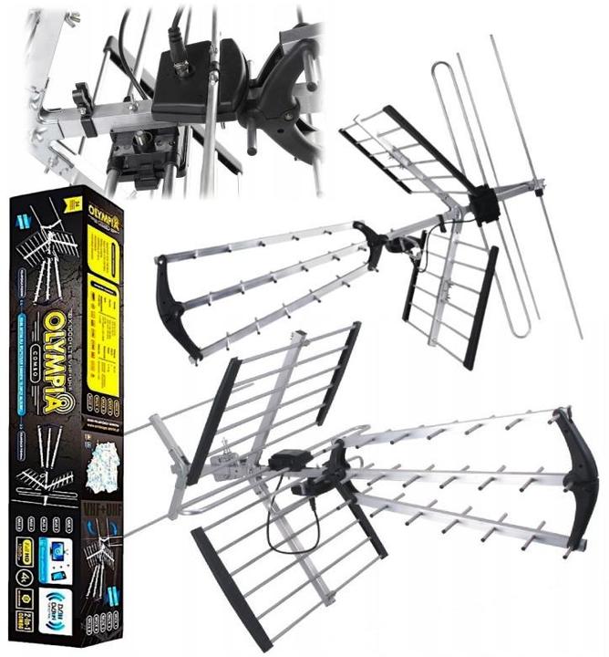 Immagine prodotto Red Eagle Antenna RTV Raudona Eagle OLYMPIA BX1000 COMBO Antenna DVB-T VHF + UHF + LTE 80187 (LTE, DVB-T / -T2)