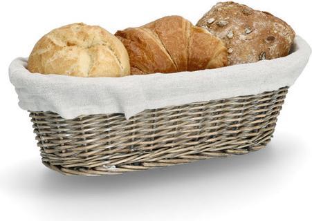 Immagine prodotto Zeller Present Cestino del pane con sacchetto, vimini/tela