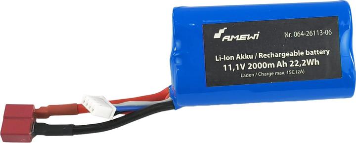 Image du produit Amewi Li-Ion Akku 3S 11,1V 2200mAh, T-Stecker (11.10 V, 2000 mAh)