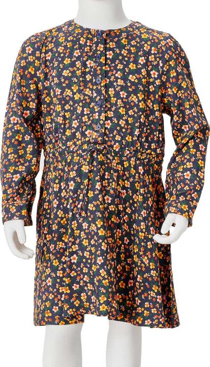 Produktbild VidaXL Kinderkleid mit Langen Ärmeln Marineblau 92,Material: 100 (92)