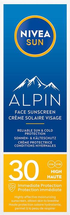 Produktbild NIVEA Sun Alpin Sonnencreme fürs Gesicht (Sonnencreme Gesicht, SPF 30, 50 ml, 69 g)