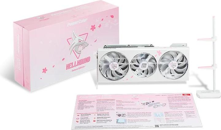Actual product image Powercolor Hellhound Sakura Radeon RX 7800 XT Limited Edition (16 GB)