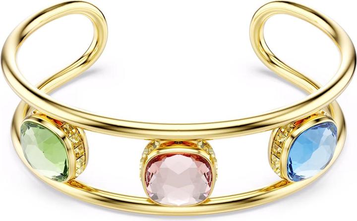 Immagine prodotto Swarovski Chroma Armreif Kissenschliff Grün Gold (16.50 cm, Metallo Swarovski)