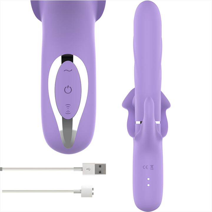 Produktbild Intense Billie Vibrador Multifunción Recargable Succionador Con Pulsador Morado