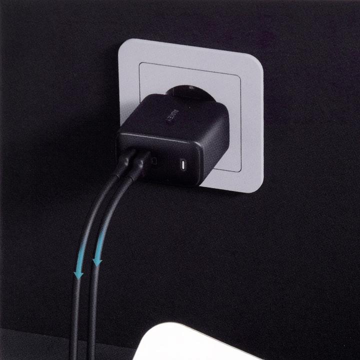 Actual product image Aukey Omnia PA-B4 GaN Charger (65 W)