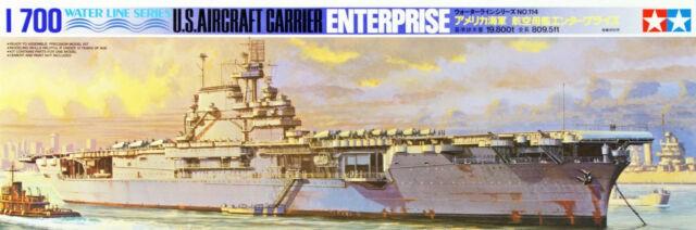 Actual product image Tamiya 1:700 US Enterprise Aircraft Carrier WL