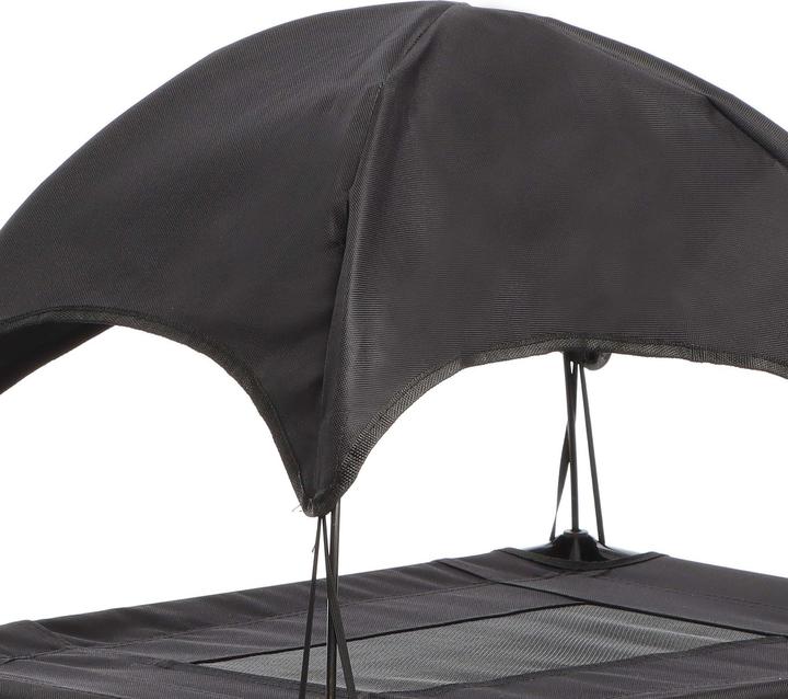 Produktbild Wiltec Hundebett mit Dach Schwarz 76x60x16cm bis 25kg Outdoor Hundeliege Sonnendach (Hund)