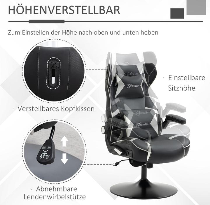 Produktbild Vinsetto Gamingsessel mit Lautsprecher