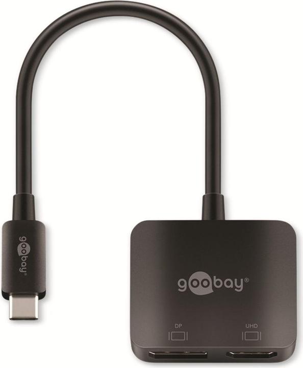 Produktbild Goobay USB-C auf DisplayPort und HDMI Adapter (DP, HDMI, 12 cm)
