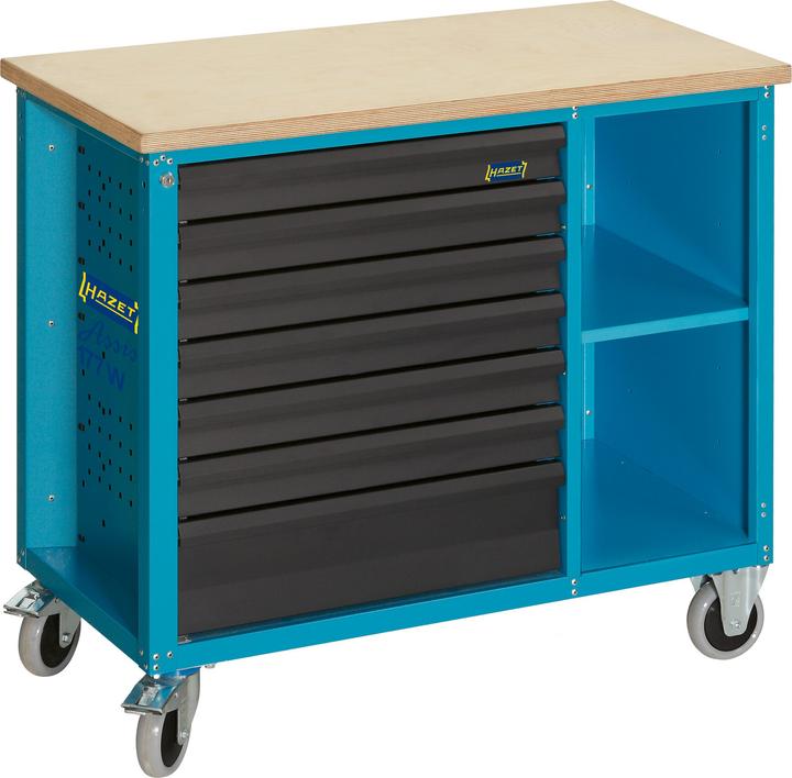 Immagine prodotto HAZET Banco da lavoro mobile 177W-7 ∙ Cassetti, bassi: 6 x 79 x 527 x 348 mm ∙ Cassetti, alti: 1 x … (52 cm, 104 cm)
